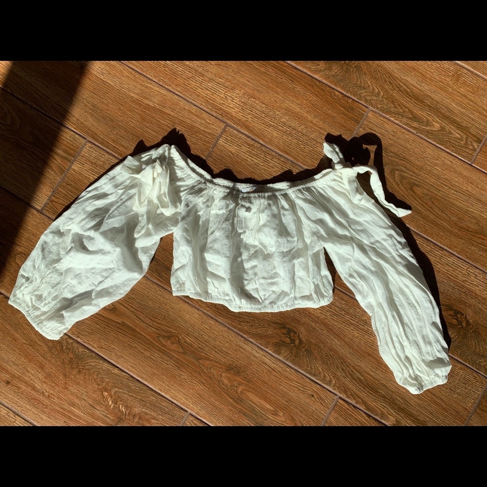 Luxe White Charmeuse Crop Top